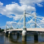 #albert #bridge #thames #pink #london