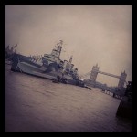 War Ship @ Tower Bridge #london #towerbridge