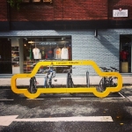 #one #car #space #equals #ten #bicycles #soho #london #cycling #bicycle #rack #londra